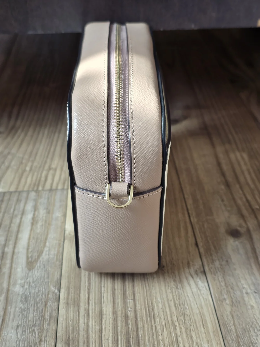 kate spade cream and blush camera crossbody with striped strap